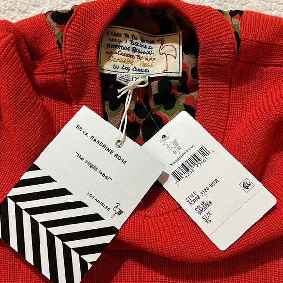 Sandrine Rose Free People Sweater Blouse. NWT XS - Picture 8 of 10